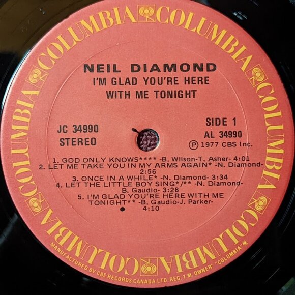 Vintage Vinyl LP - Neil Diamond - I’m Glad You’re Here With Me Tonight c 1977 - Picture 8 of 10